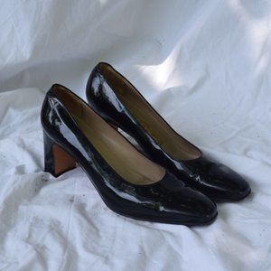 Salvatore Ferragamo Black Heels Shiny